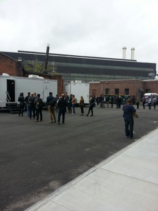 Luxury Portable Toilets in NYC at an NYU lecture.