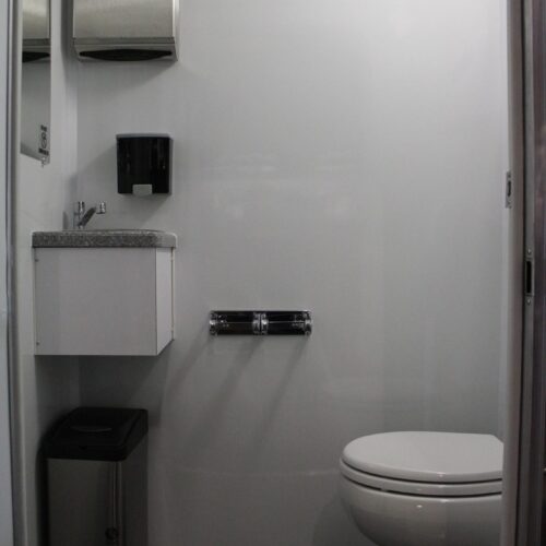 2 additional facilities provide private toilet, sink and grooming area.