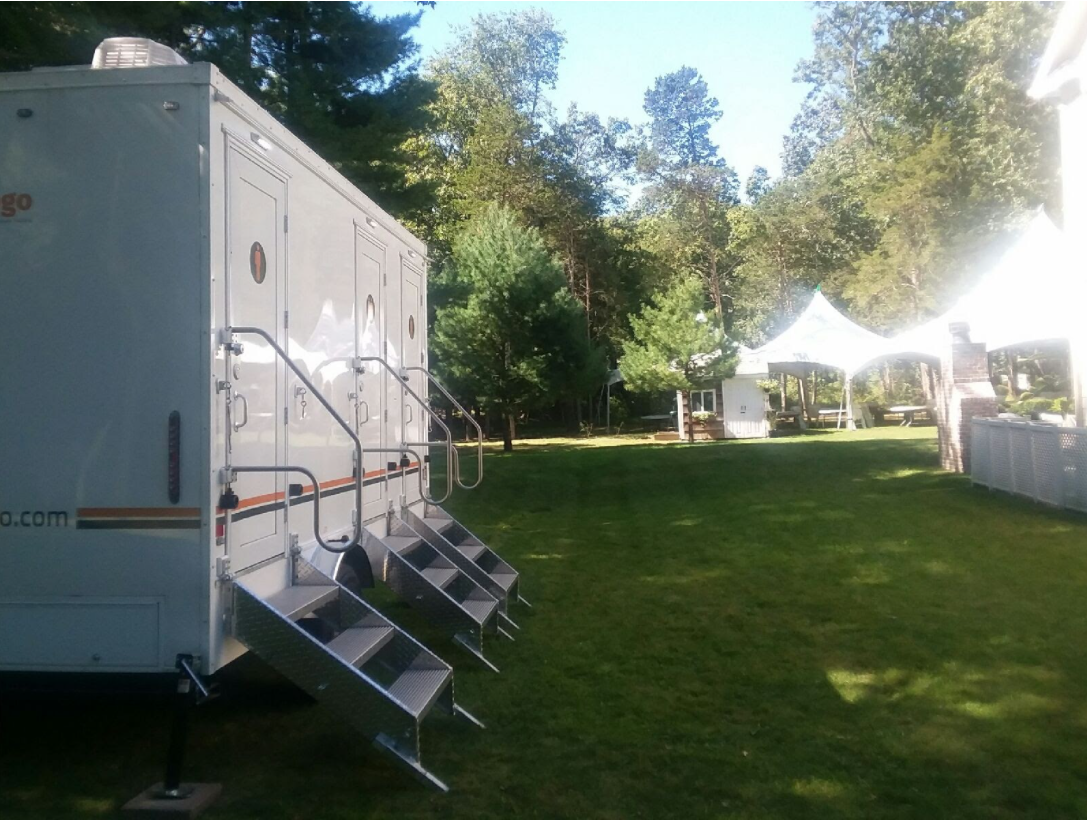 Wedding bathroom trailer rentals