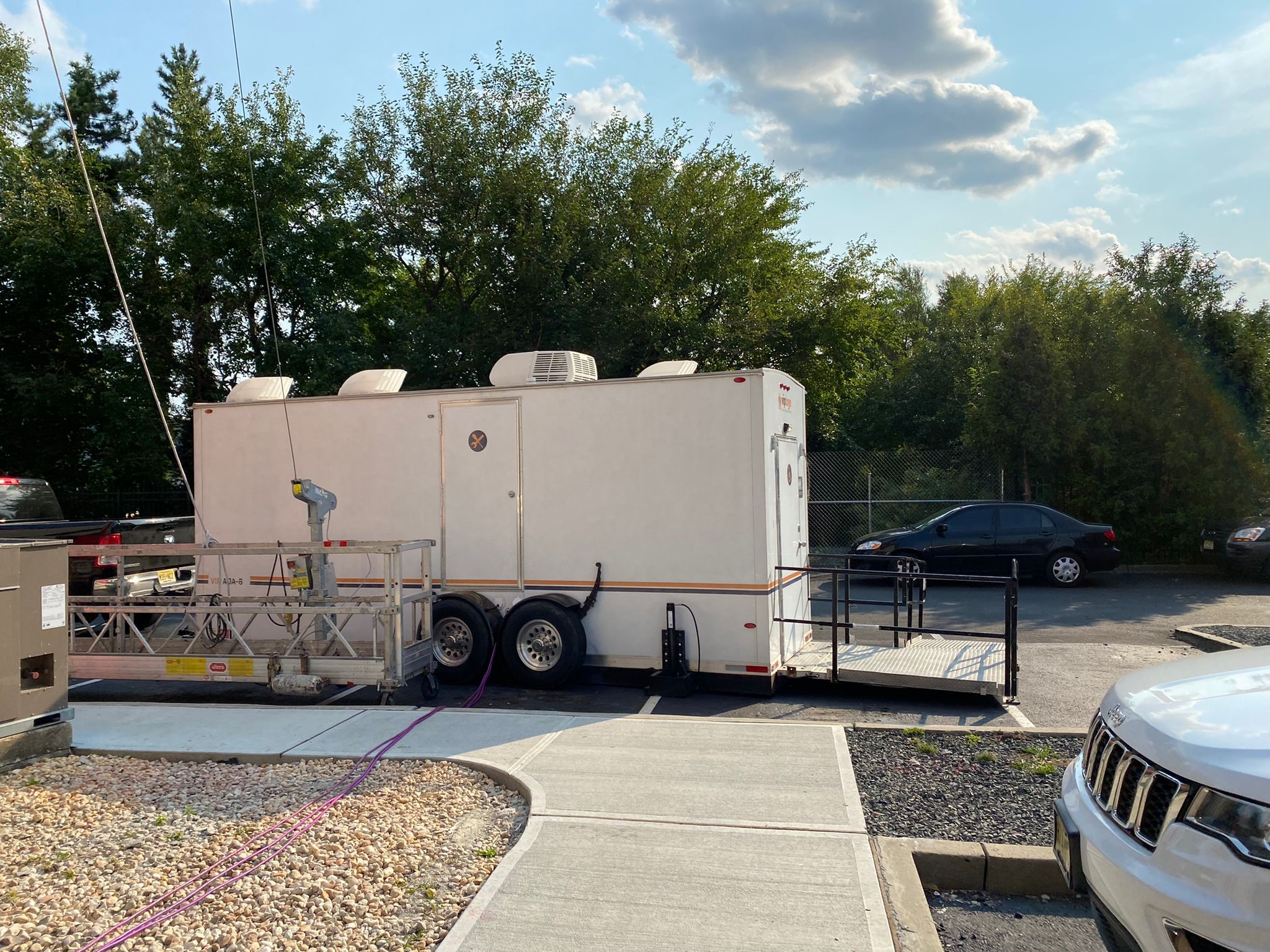 Portable restroom trailer