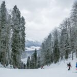 snow activities in the mountains