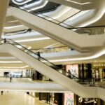 escalators in department store