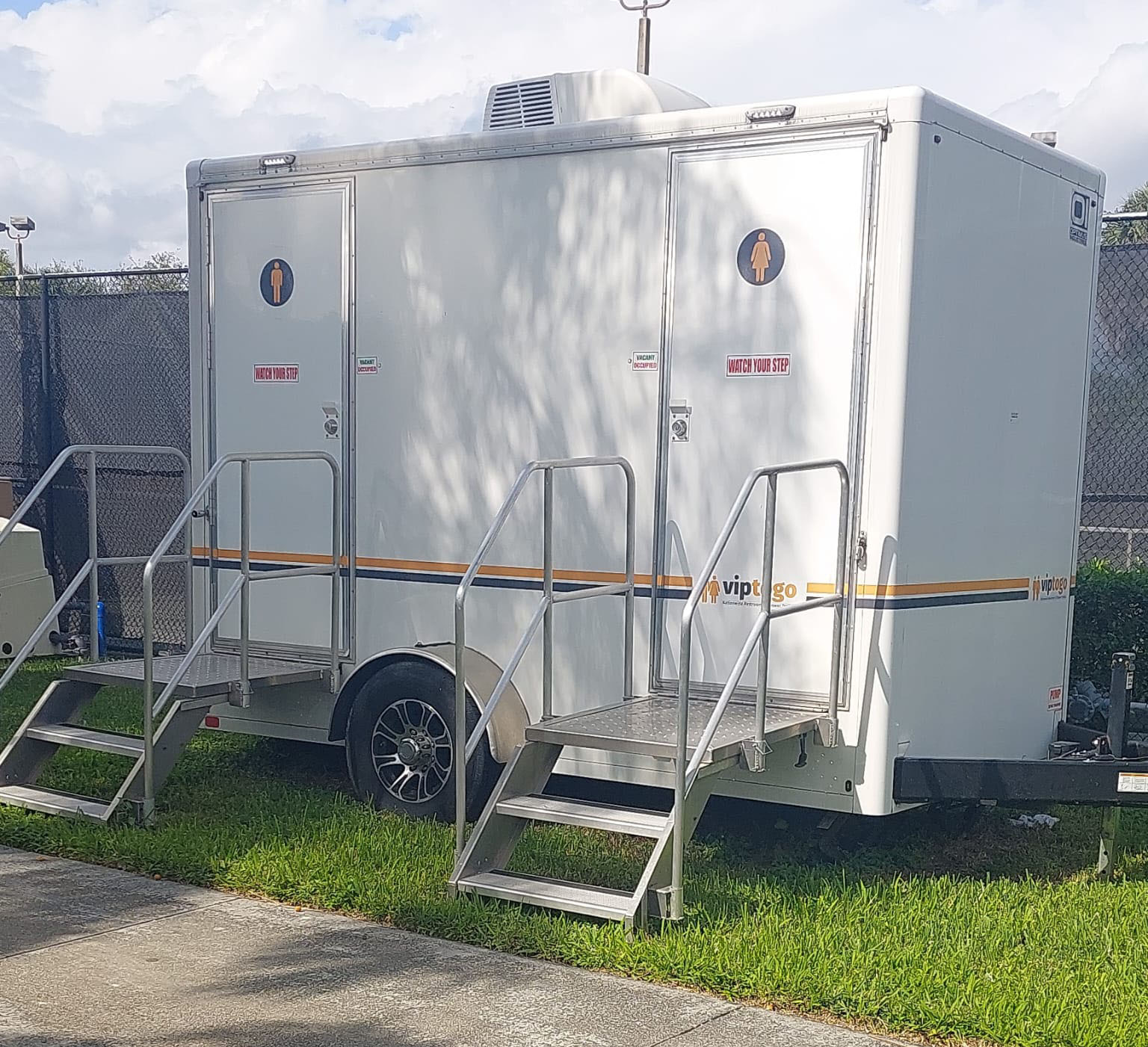 construction porta potty trailer