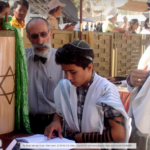 Bar Mitzvah boy reading Torah portion