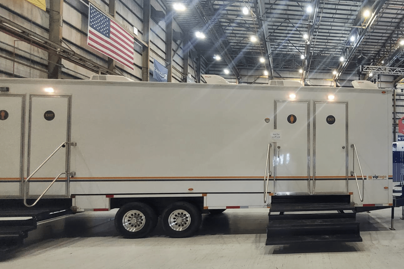 emergency portable toilet trailer