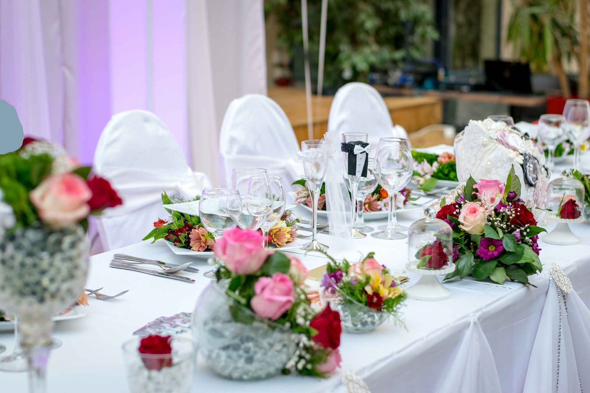 set wedding table